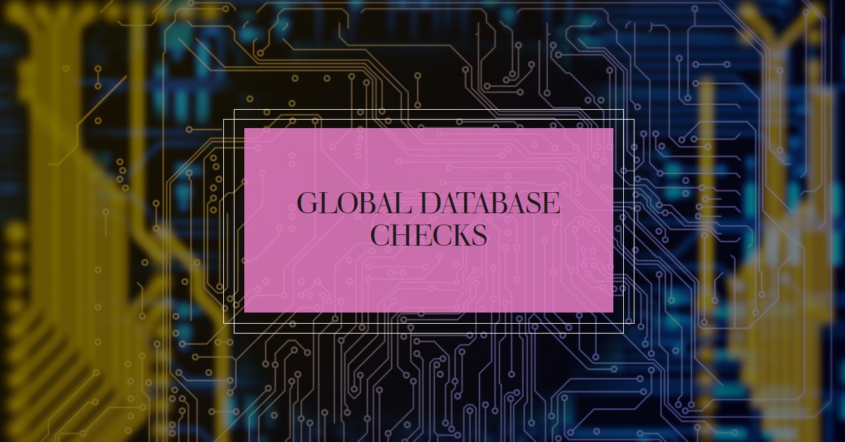 Global Database Check in employee background Verification