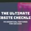 Website Features, E-Commerce Sites, Business Success, Conversion Optimization, Social Media Integration, Domain Name, Logo Design, Call-to-Action, Top Navigation, Breadcrumb Navigation, Background Video, Reviews and Testimonials, Accessibility, Online Chat Feature, Business Hours, Contact Information, Privacy Policy, FAQ Page, Blog Page, SEO, SSL Certificate, CMS, Cross-Browser Compatibility, Google Analytics, Media Compression, Lazy Loading, Site Caching, Newsletter Signup, CDN, Robots.txt, Landing Pages, Videos, Mobile Optimization, Data Privacy Compliance, Performance Monitoring